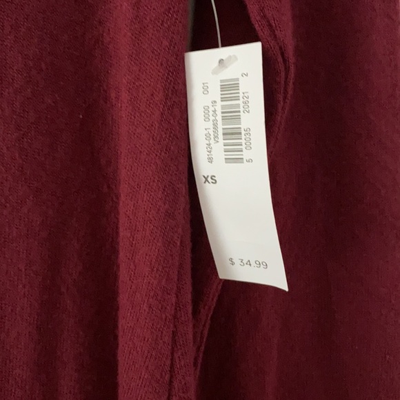 NWT Old Navy XS long-Sleeve Sweater Dress, Fit ‘n Flare, Burgundy SUPER SOFT!! - Picture 5 of 14